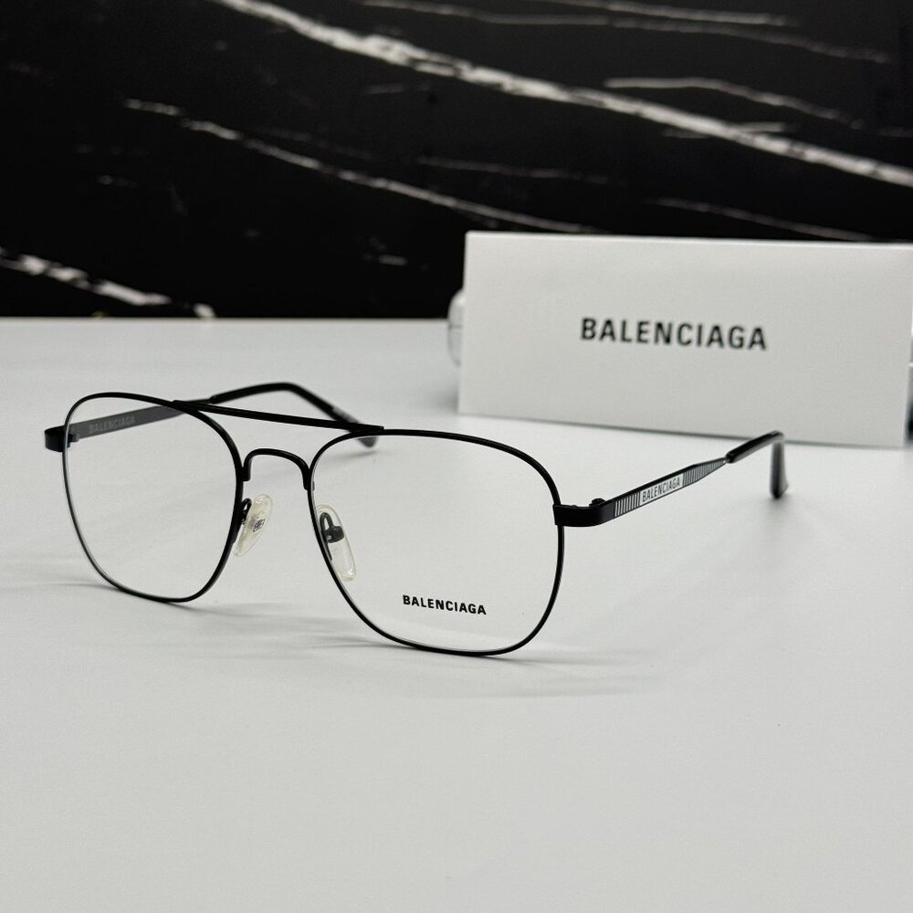 NEW BALENCIAGA BLACK UNISEX EYEGLASSES BALENCIAGA BB0037O 001